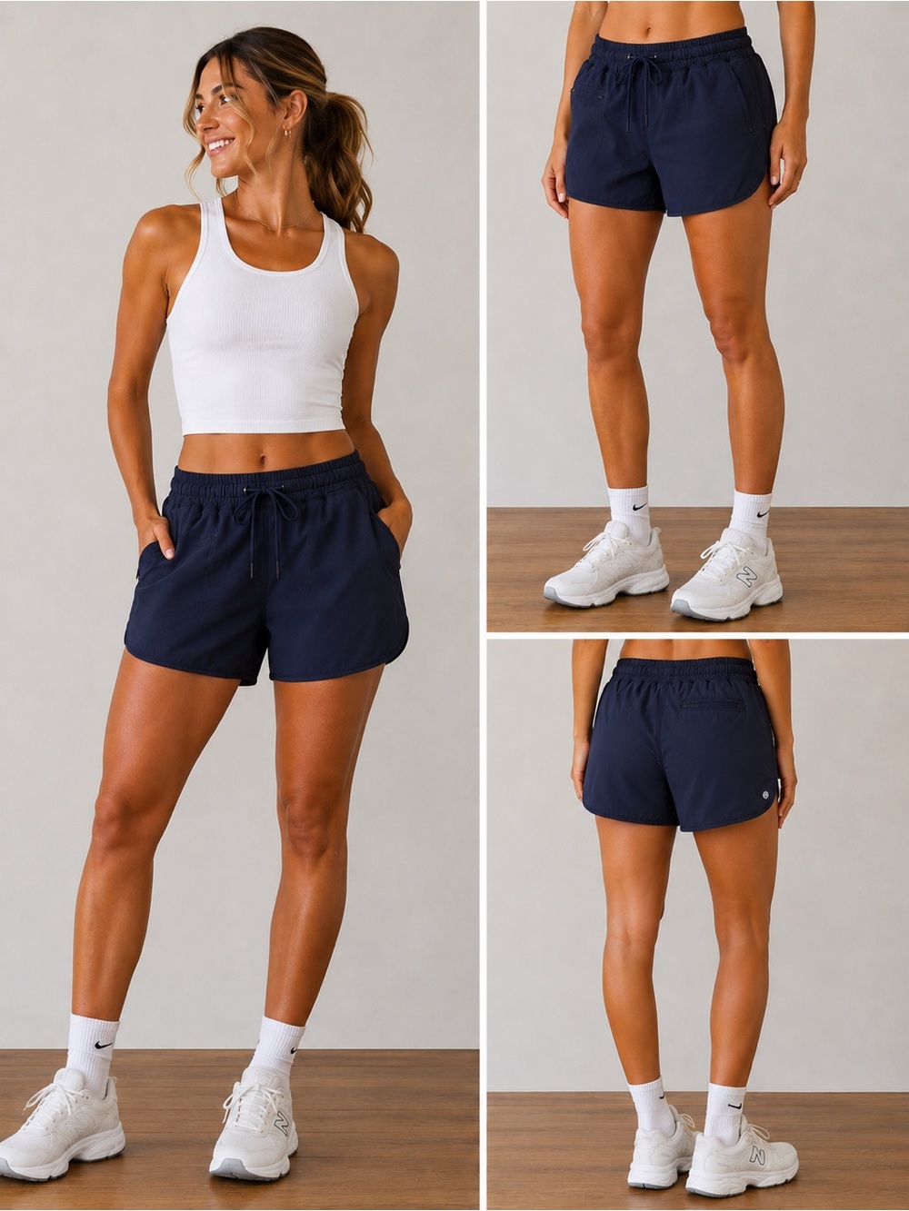 lululemon athletica Navy Athletic Drawstring Shorts